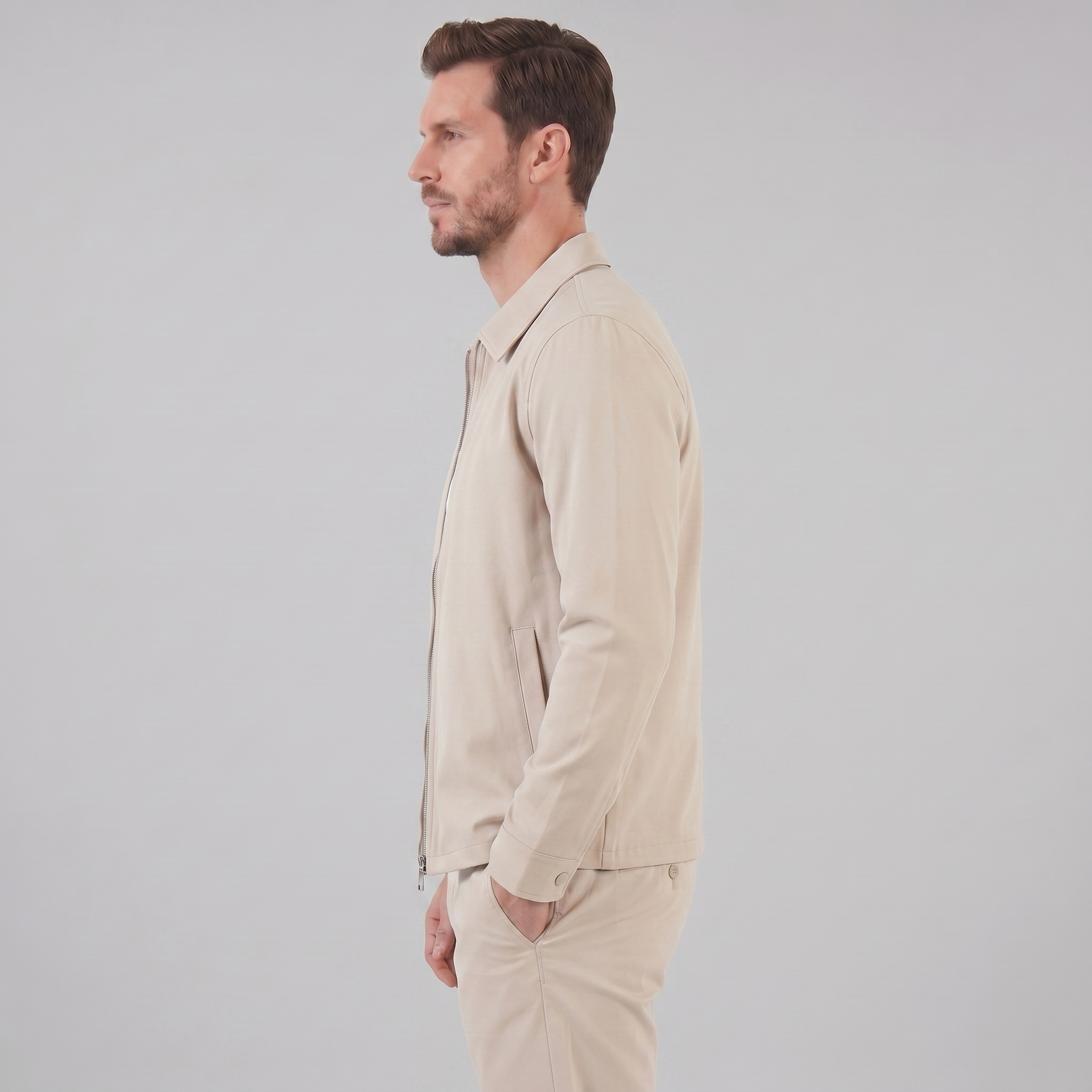 Men's Shiny Mid-Spring Jacket