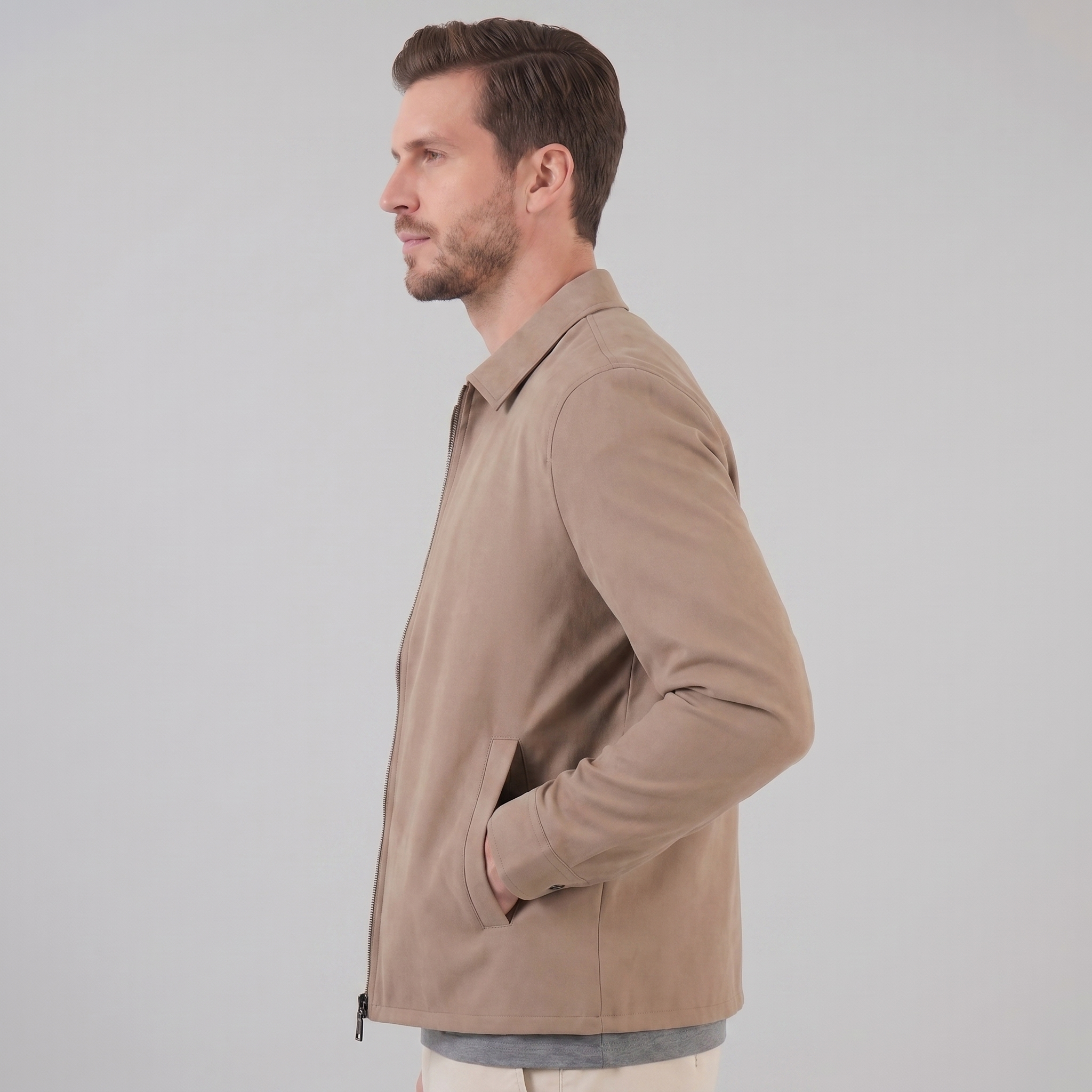 Men's Shiny Mid-Spring Jacket