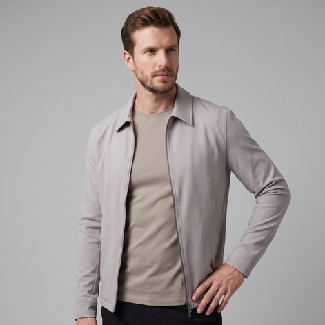 Men's Shiny Mid-Spring Jacket
