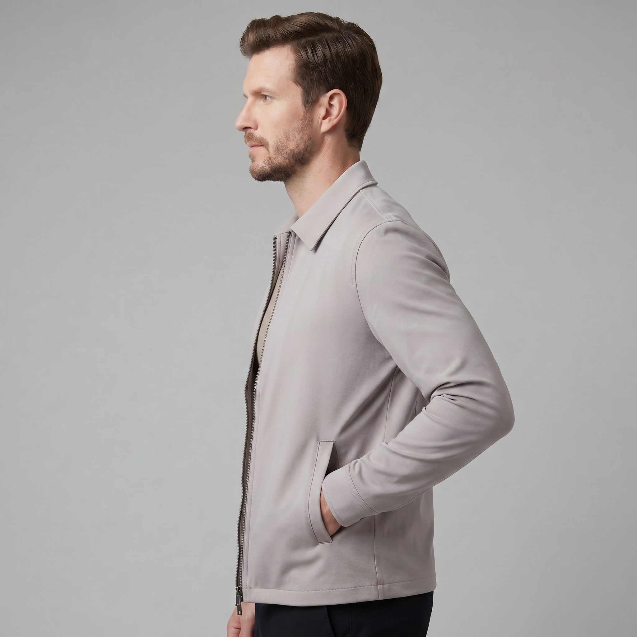 Men's Shiny Mid-Spring Jacket