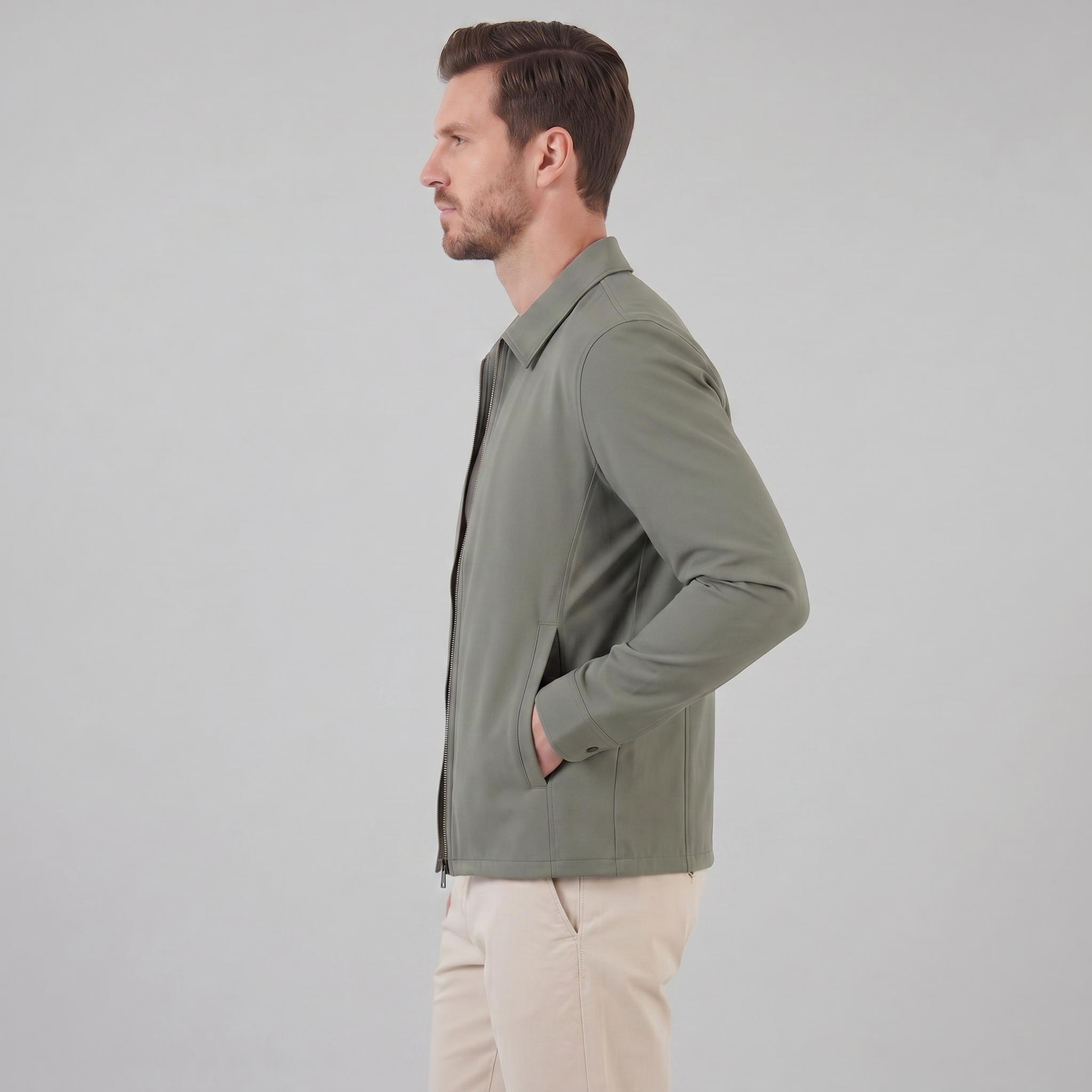Men's Shiny Mid-Spring Jacket