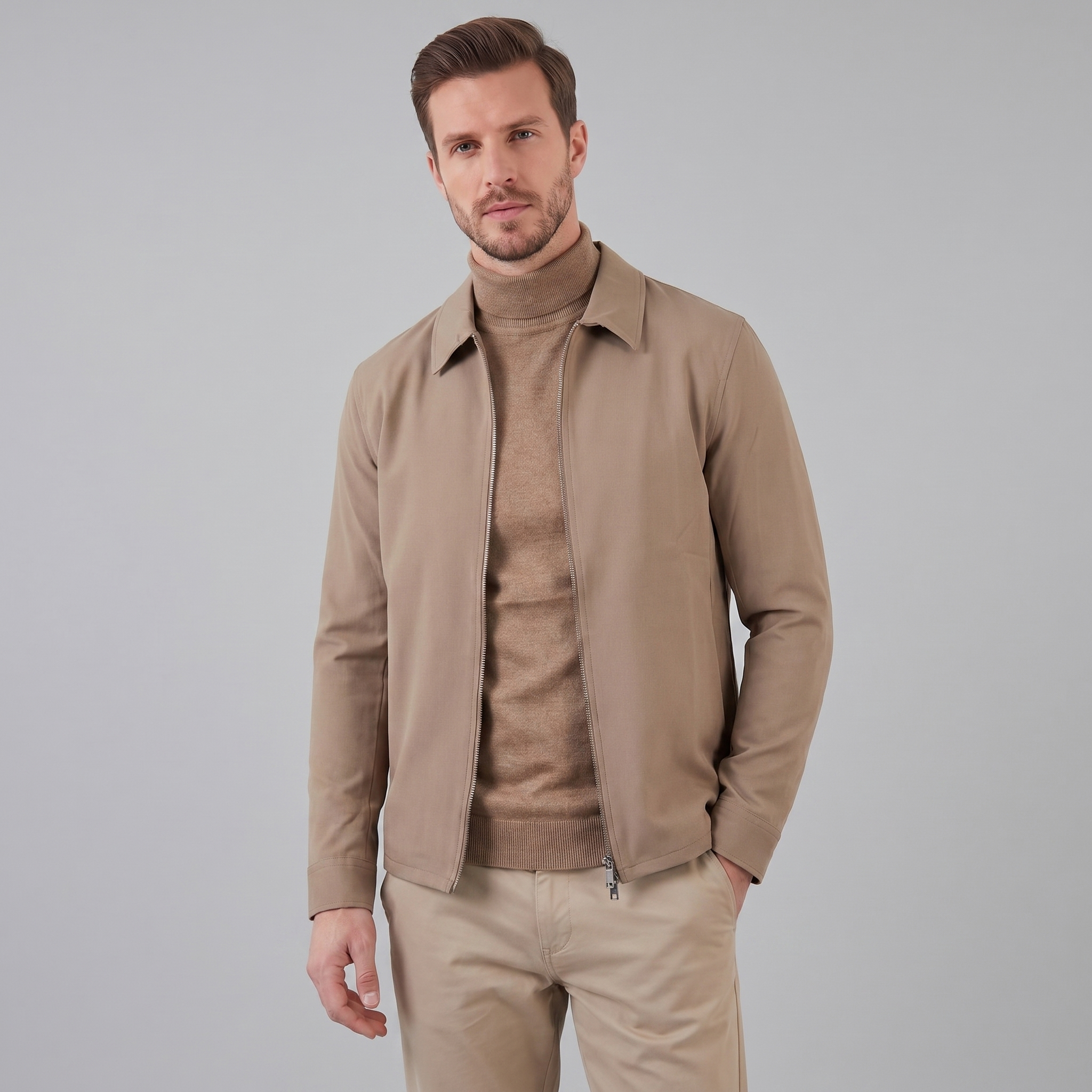 Men's Shiny Mid-Spring Jacket