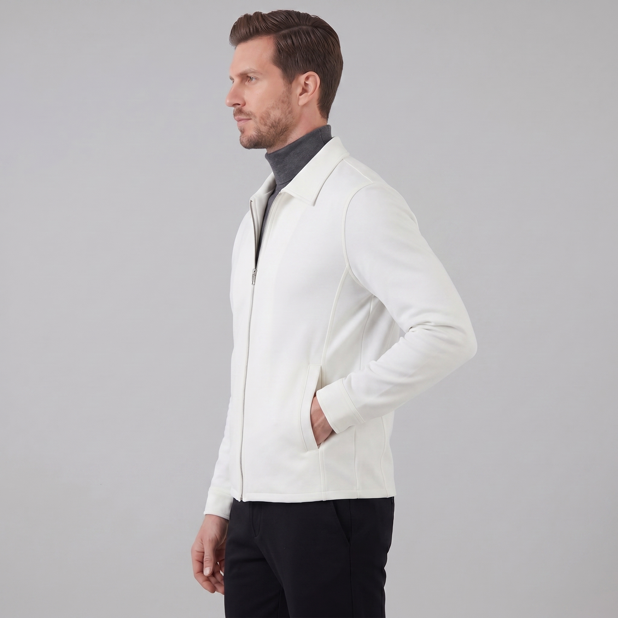 Men's Shiny Mid-Spring Jacket