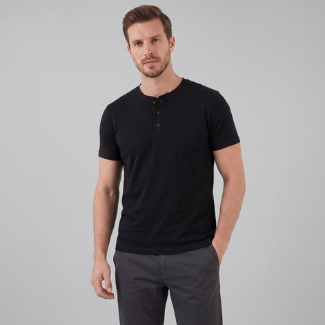 Men's Short Sleeve Henley Shirt