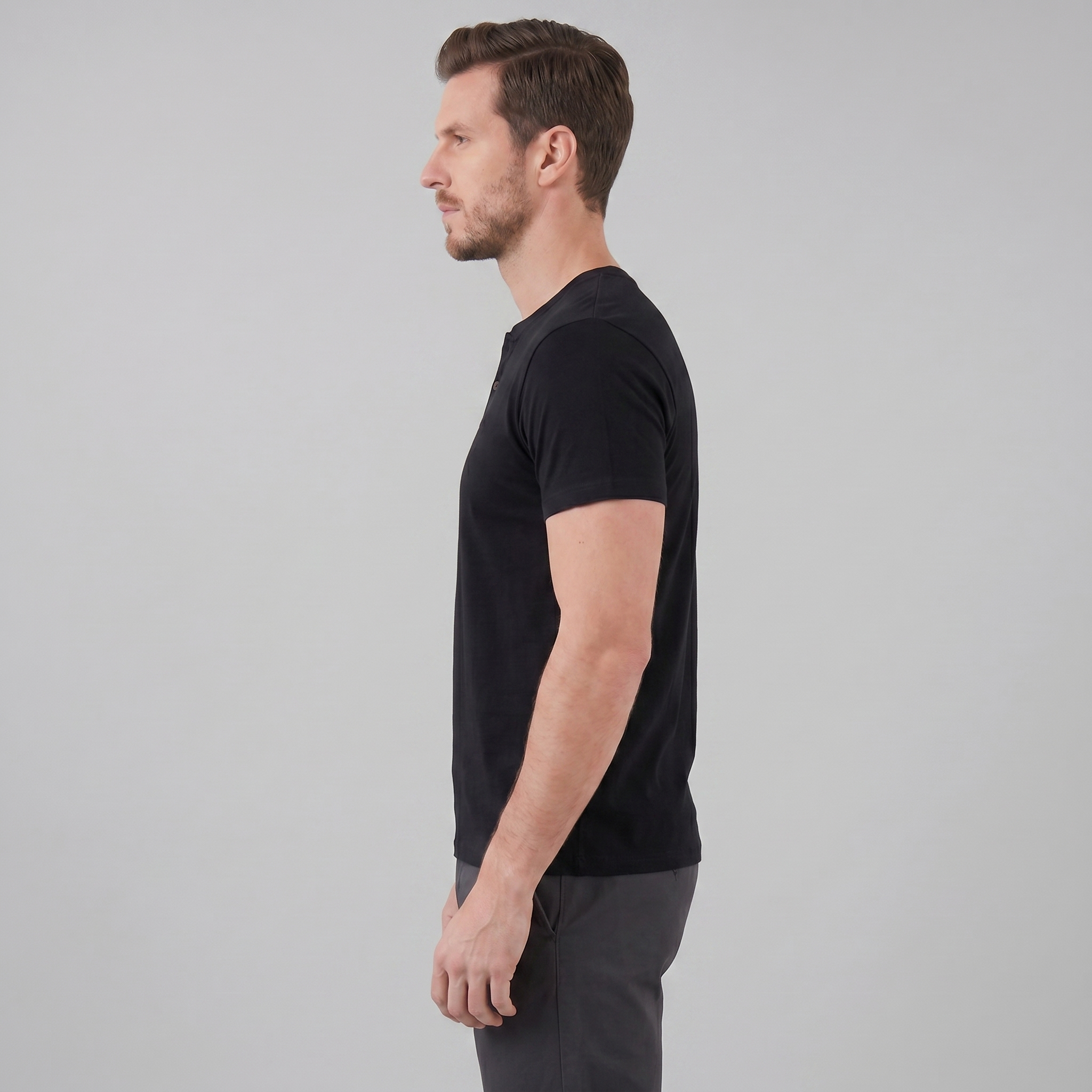 Men's Short Sleeve Henley Shirt
