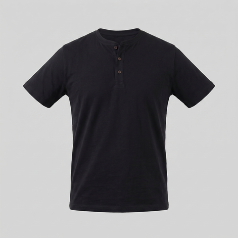 Men's Short Sleeve Henley Shirt