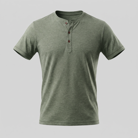 Men's Short Sleeve Henley Shirt