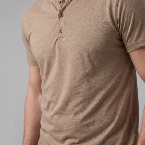 Men's Short Sleeve Henley Shirt
