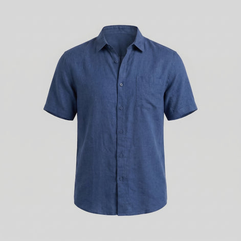 Men's Short Sleeve Linen Shirt