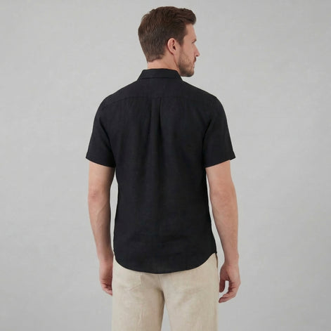 Men's Short Sleeve Linen Shirt