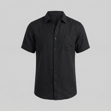Men's Short Sleeve Linen Shirt