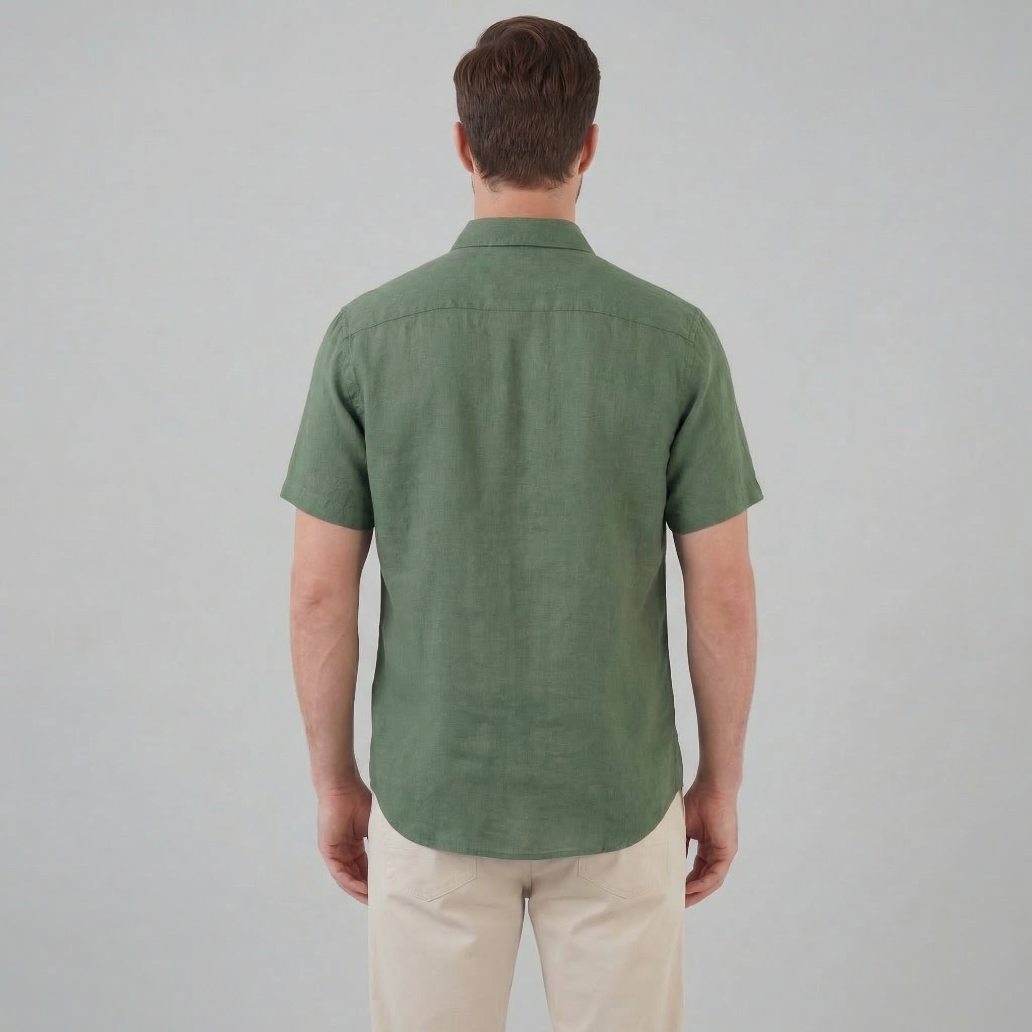 Men's Short Sleeve Linen Shirt