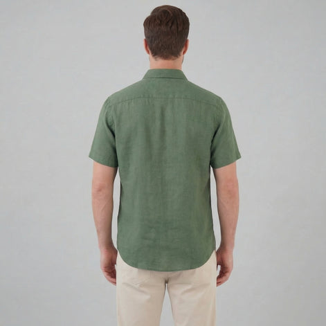 Men's Short Sleeve Linen Shirt