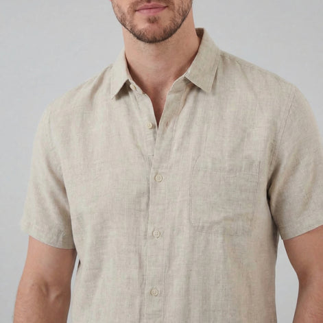 Men's Short Sleeve Linen Shirt