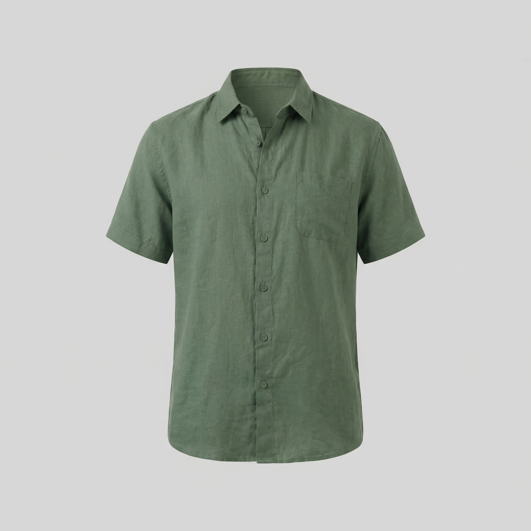 Men's Short Sleeve Linen Shirt
