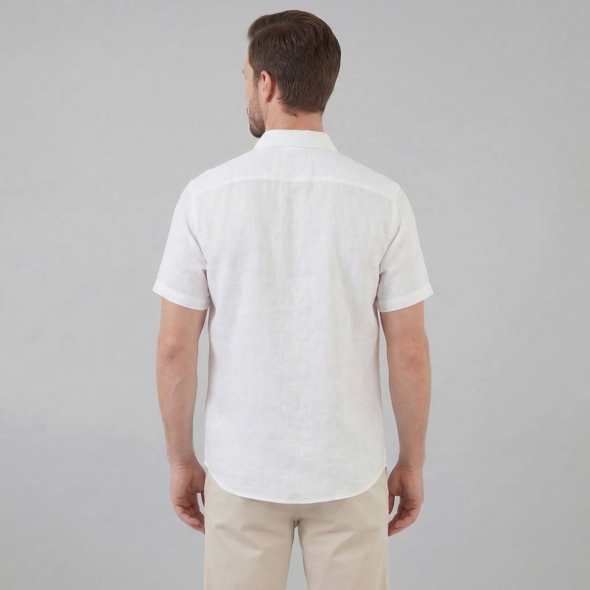 Men's Short Sleeve Linen Shirt