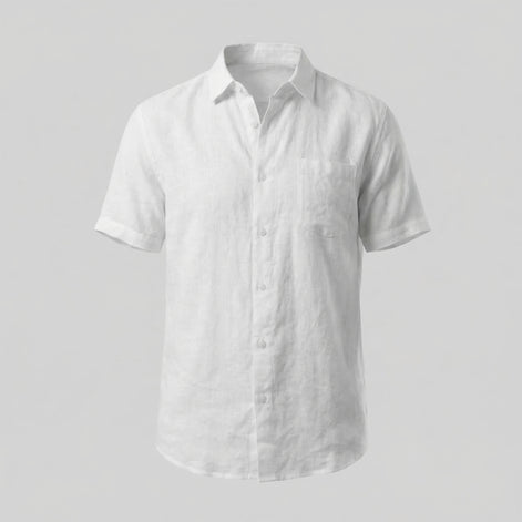 Men's Short Sleeve Linen Shirt