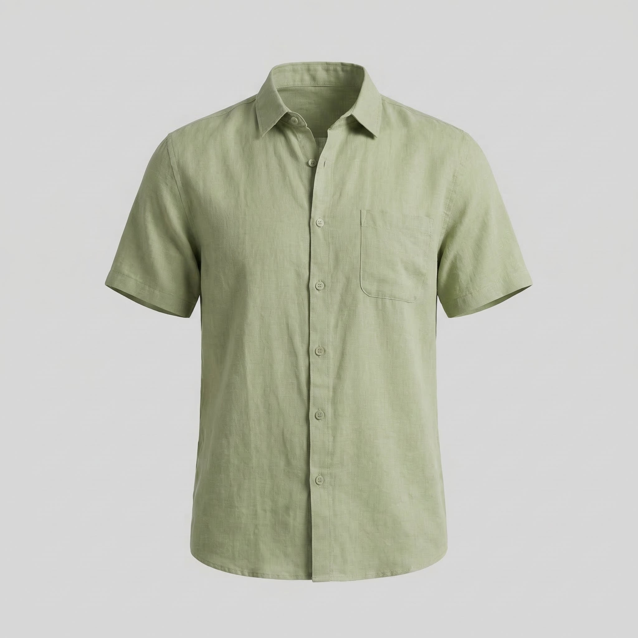 Men's Short Sleeve Linen Shirt