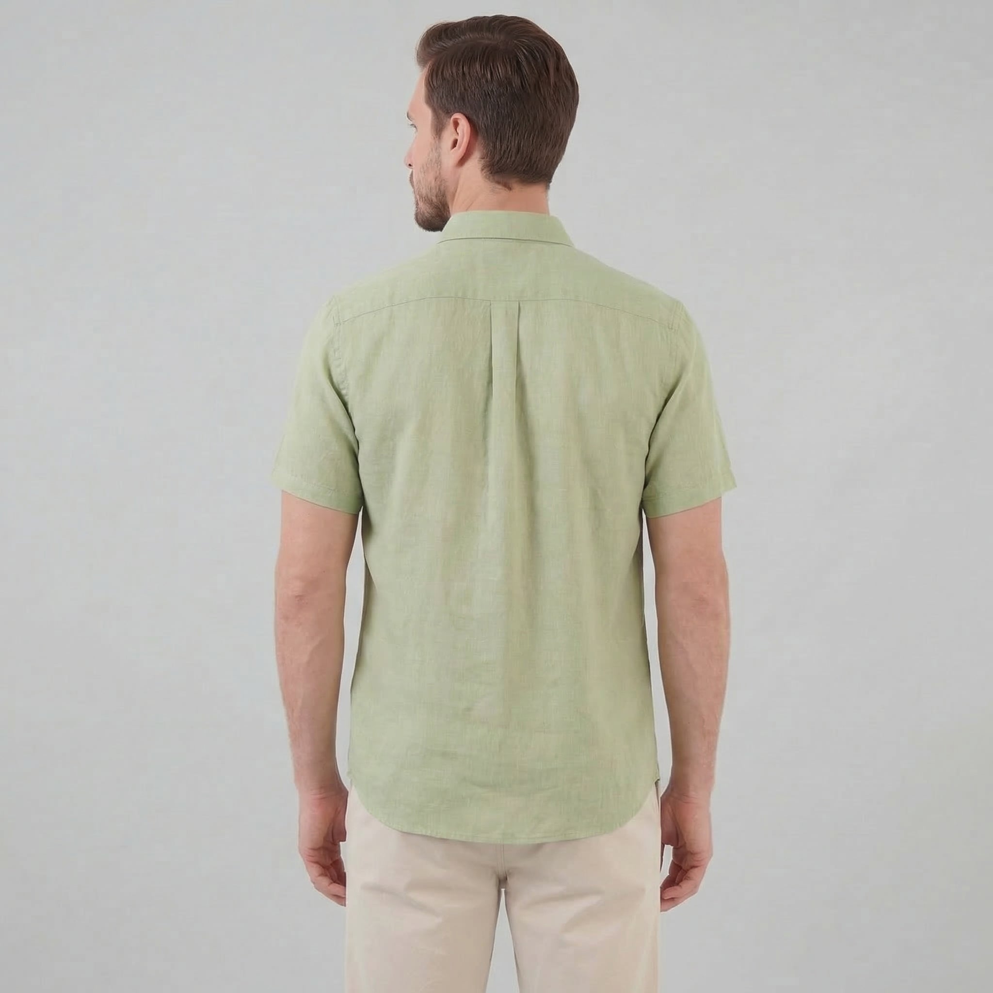 Men's Short Sleeve Linen Shirt