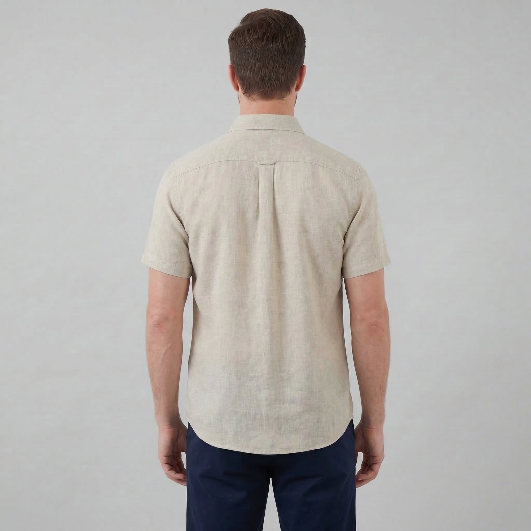 Men's Short Sleeve Linen Shirt