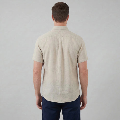 Men's Short Sleeve Linen Shirt