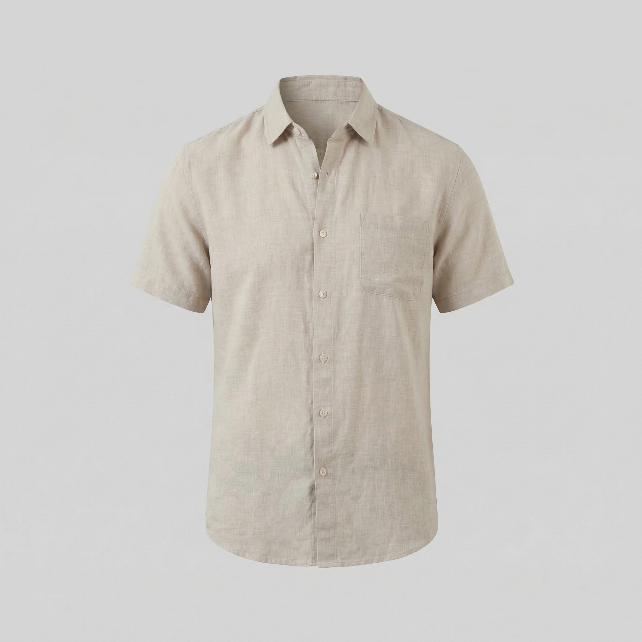 Men's Short Sleeve Linen Shirt