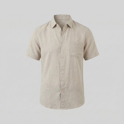 Men's Short Sleeve Linen Shirt