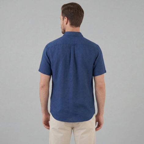 Men's Short Sleeve Linen Shirt