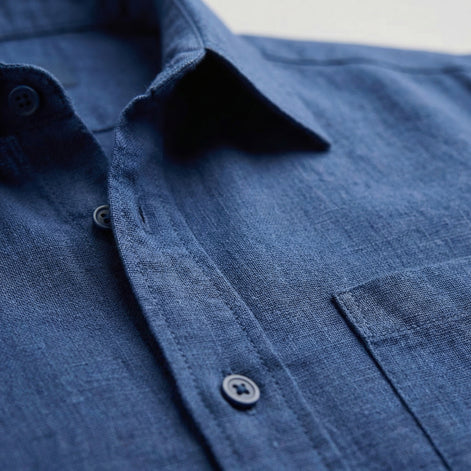 Men's Short Sleeve Linen Shirt