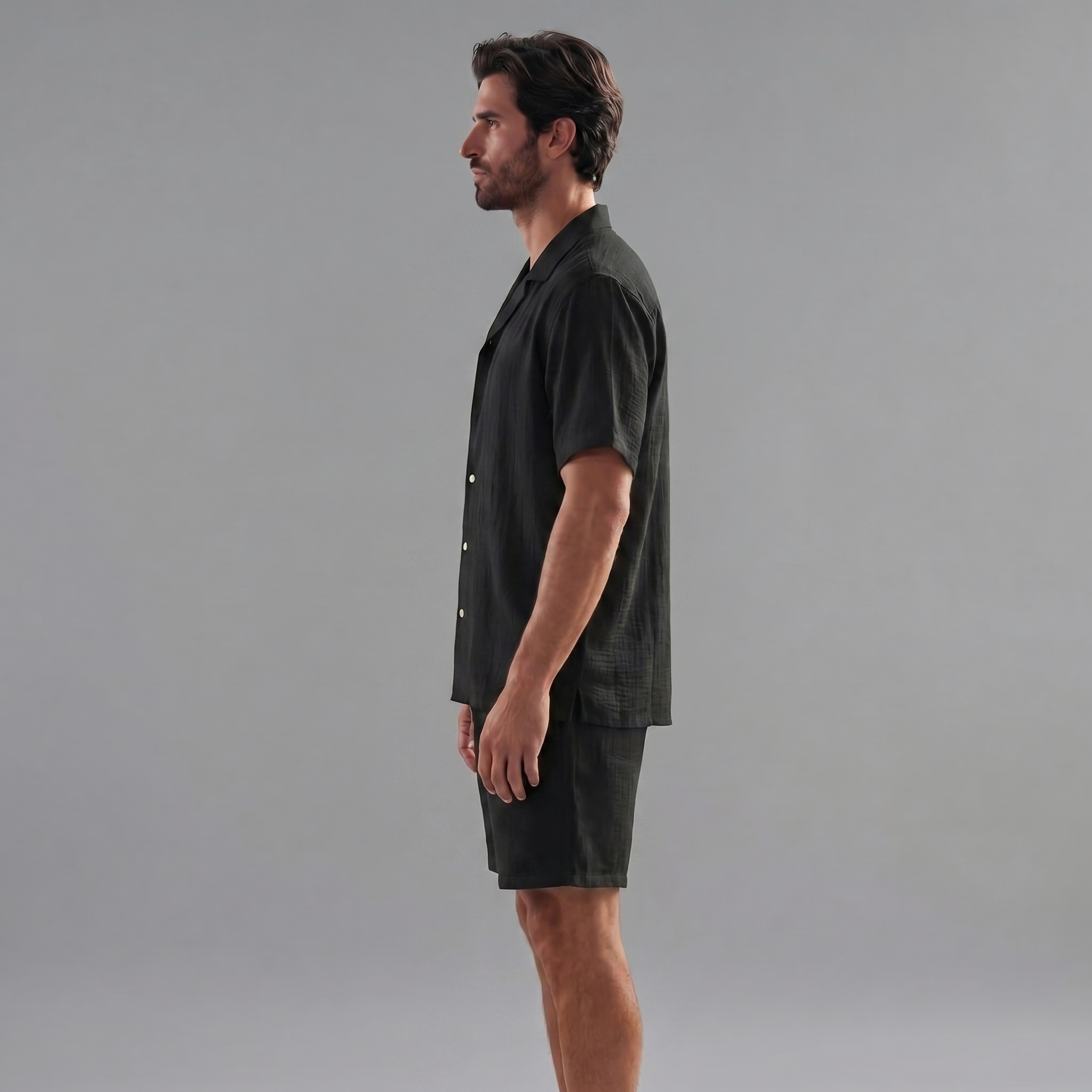 Men's Short Sleeve Linen Summer Set