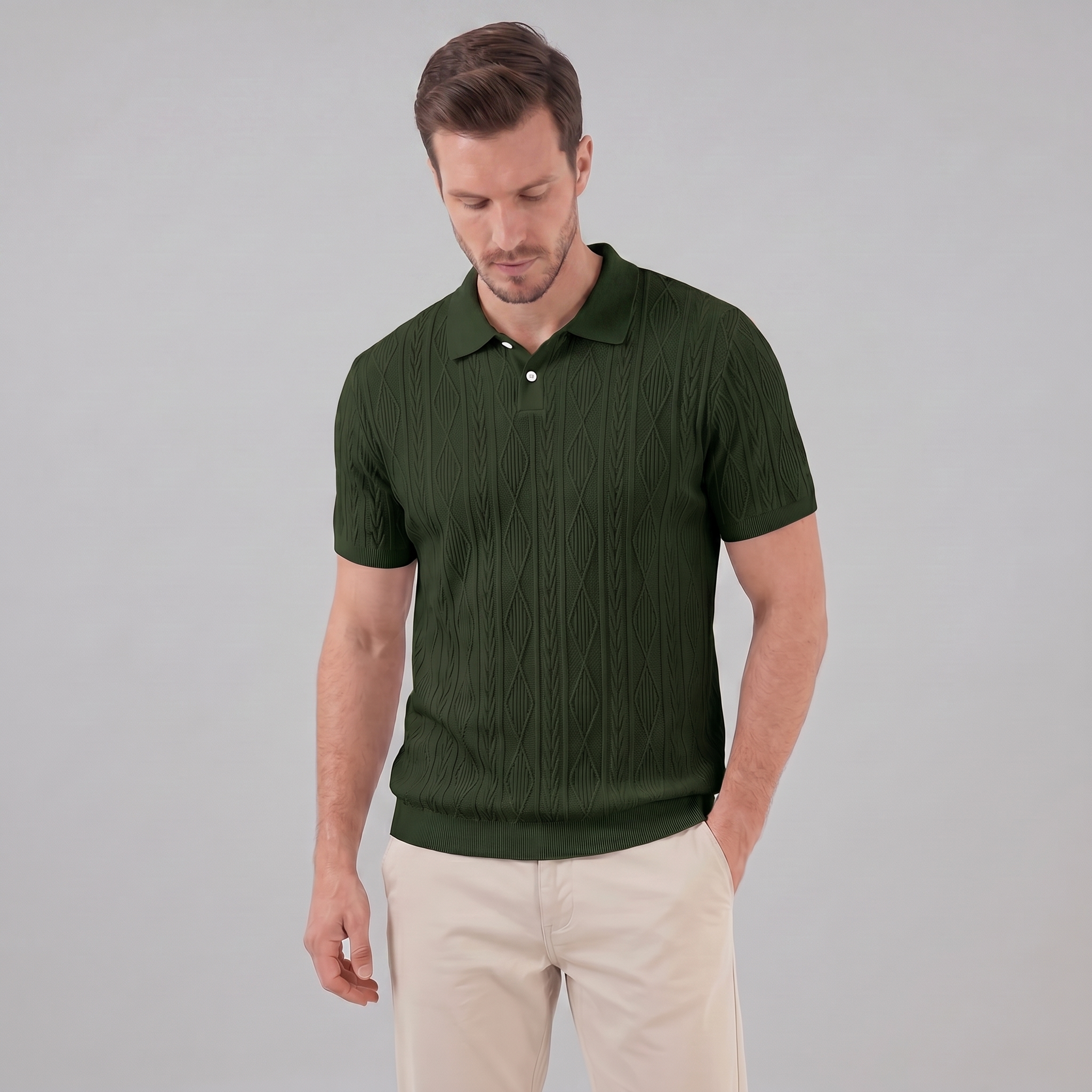 Men's Short Sleeve Polo Shirt - Casual Classic Design