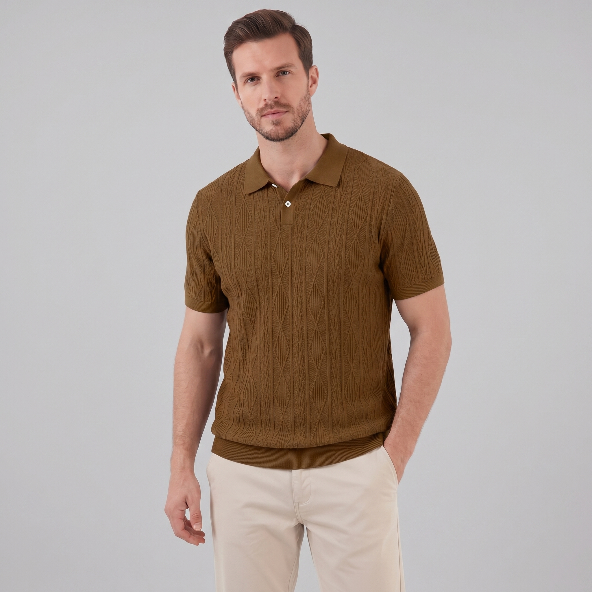 Men's Short Sleeve Polo Shirt - Casual Classic Design