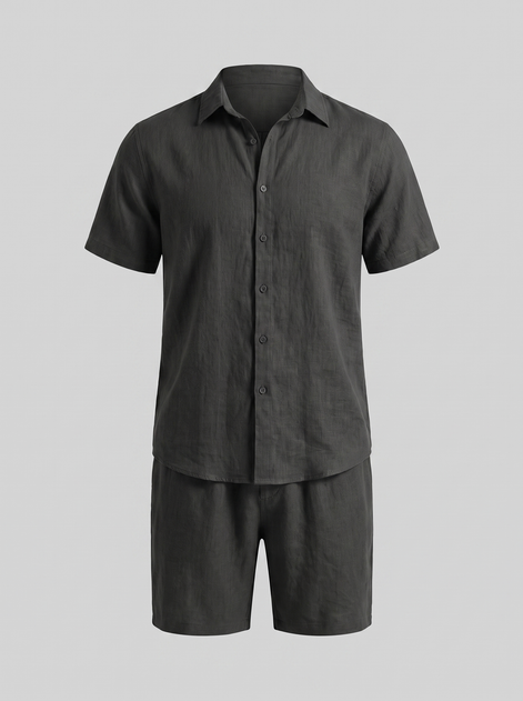 Men's Short Sleeve Shirt and Shorts Co-Ord Set
