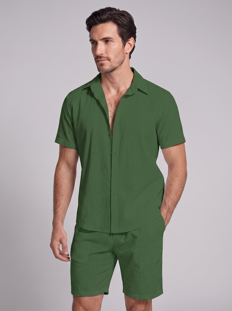 Men's Short Sleeve Shirt and Shorts Co-Ord Set