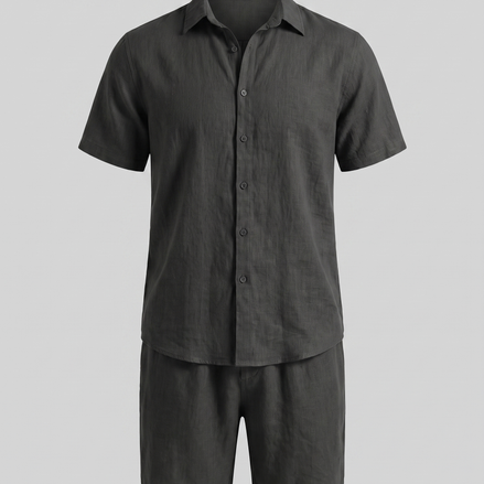 Men's Short Sleeve Shirt and Shorts Co-Ord Set