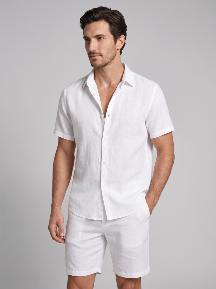 Men's Short Sleeve Shirt and Shorts Co-Ord Set