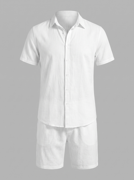 Men's Short Sleeve Shirt and Shorts Co-Ord Set