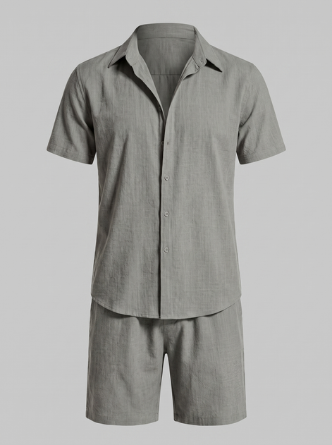 Men's Short Sleeve Shirt and Shorts Co-Ord Set