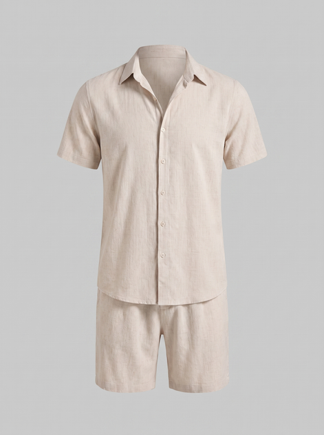 Men's Short Sleeve Shirt and Shorts Co-Ord Set