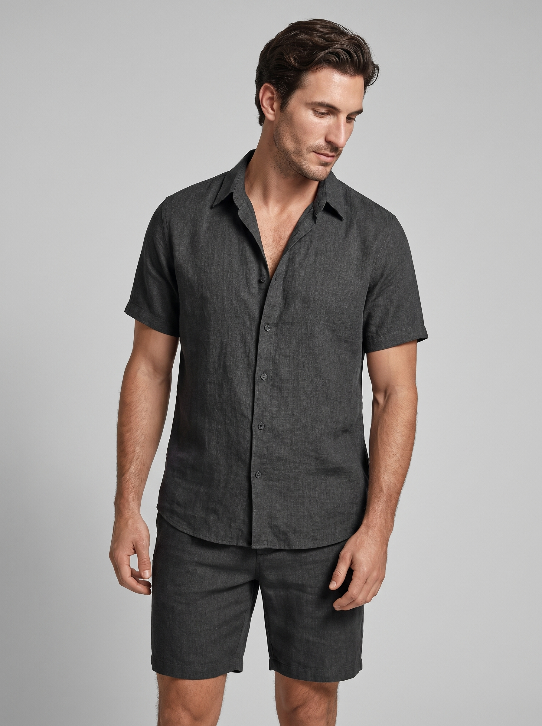 Men's Short Sleeve Shirt and Shorts Co-Ord Set