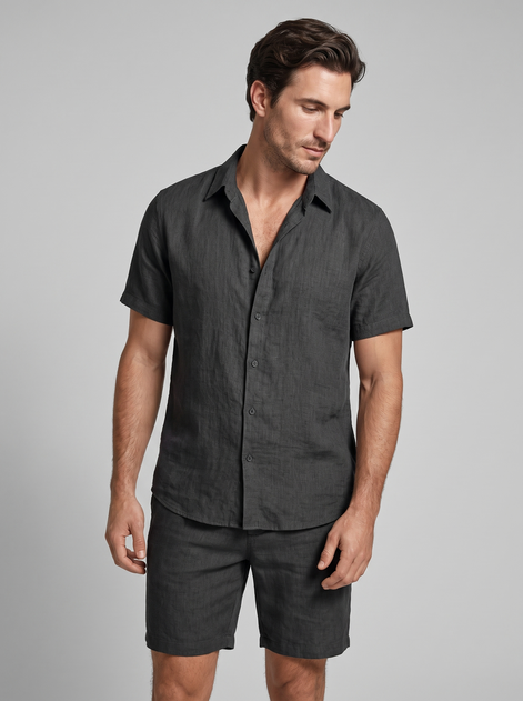 Men's Short Sleeve Shirt and Shorts Co-Ord Set