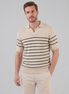 Men's Short Sleeve Striped Polo Shirt