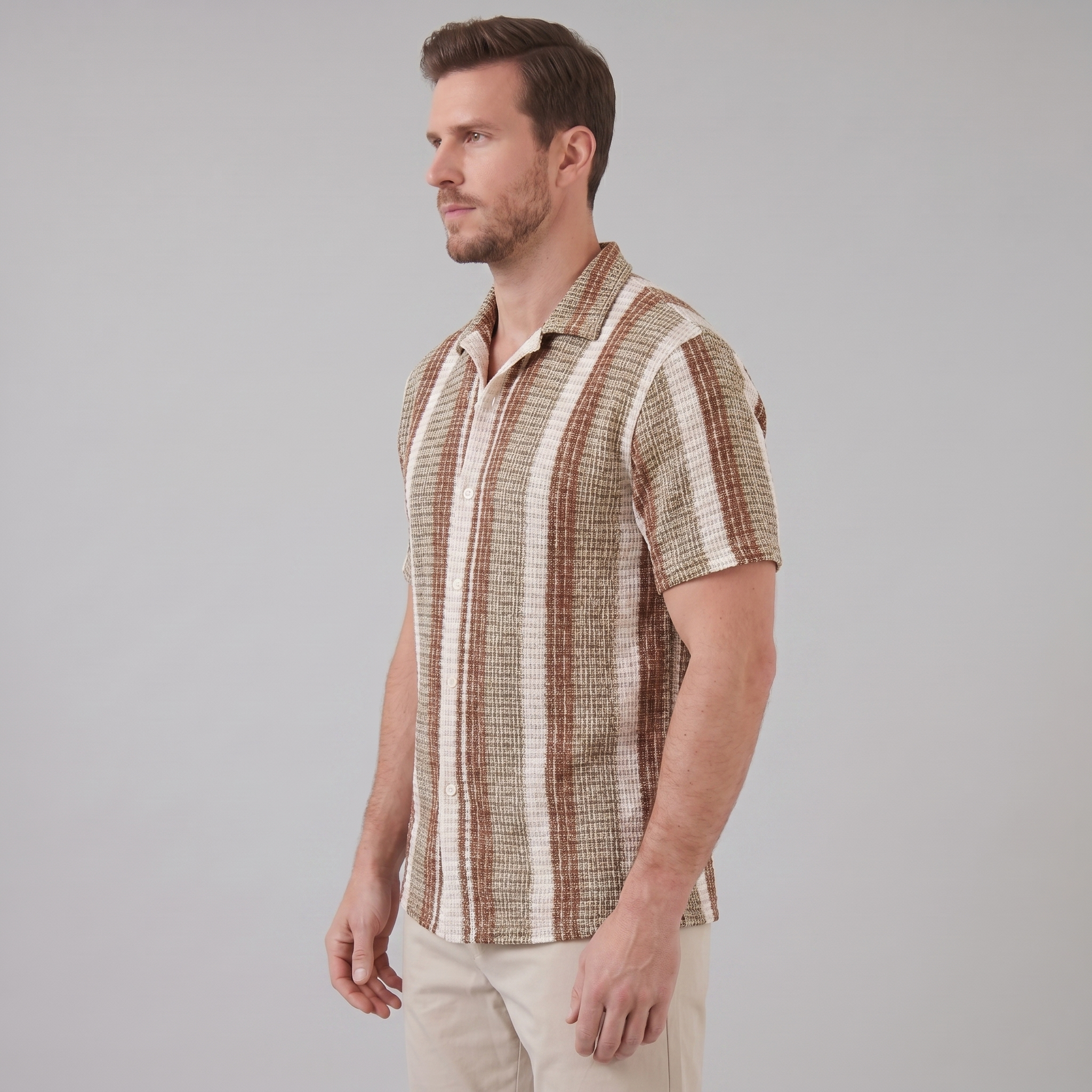 Men's Short-Sleeve Striped Shirt