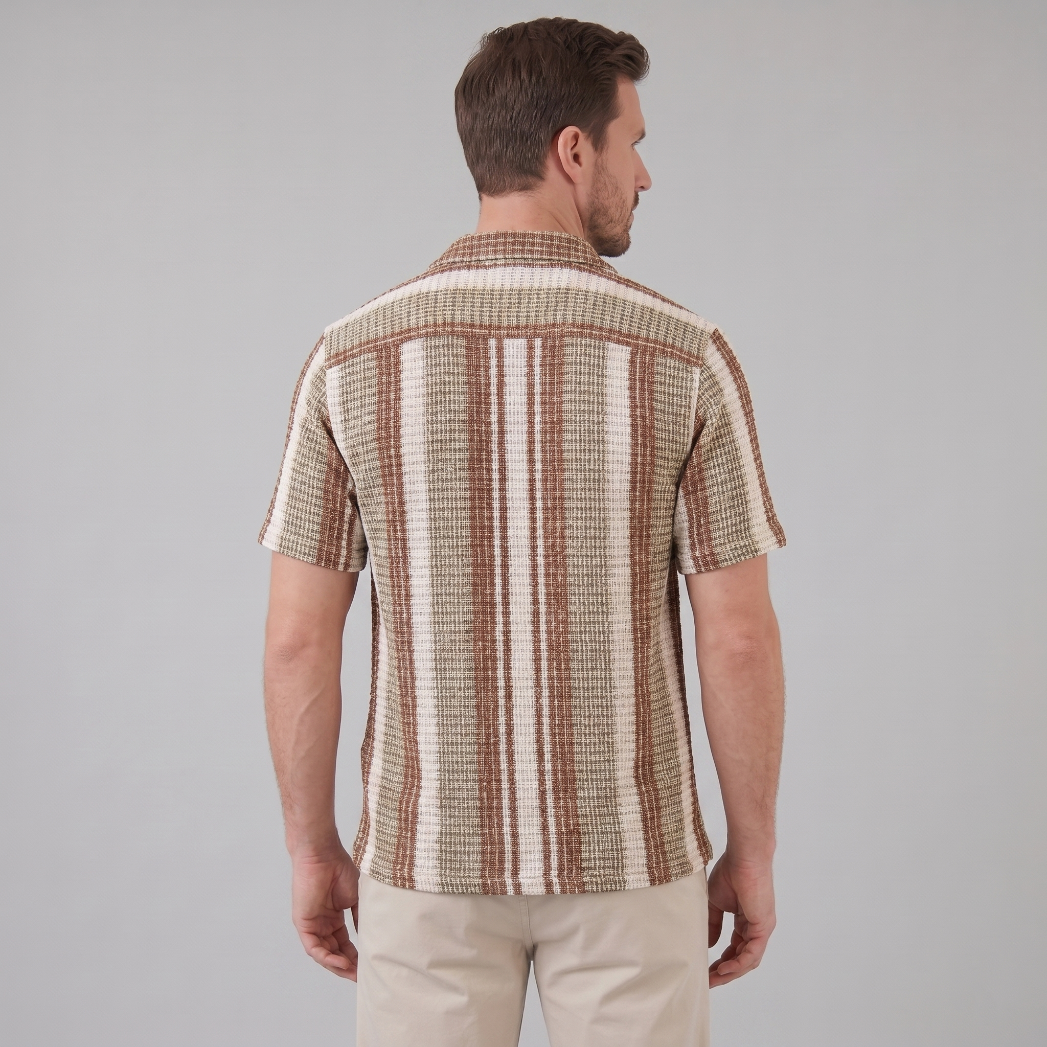 Men's Short-Sleeve Striped Shirt
