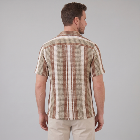 Men's Short-Sleeve Striped Shirt