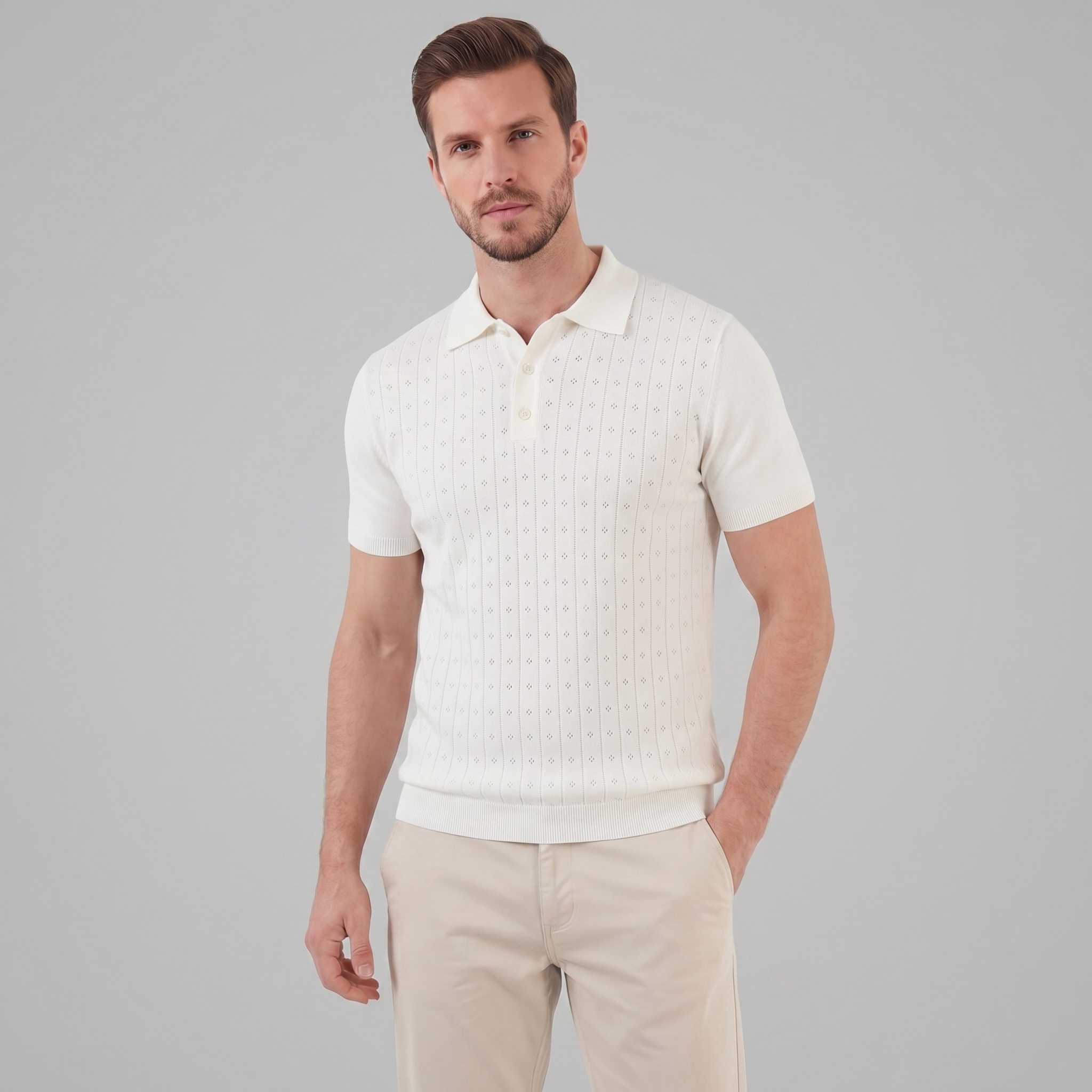 Men's Short-Sleeved Casual Polo Shirt