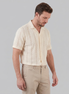 Men's Short-Sleeved Cuban Collar Shirt
