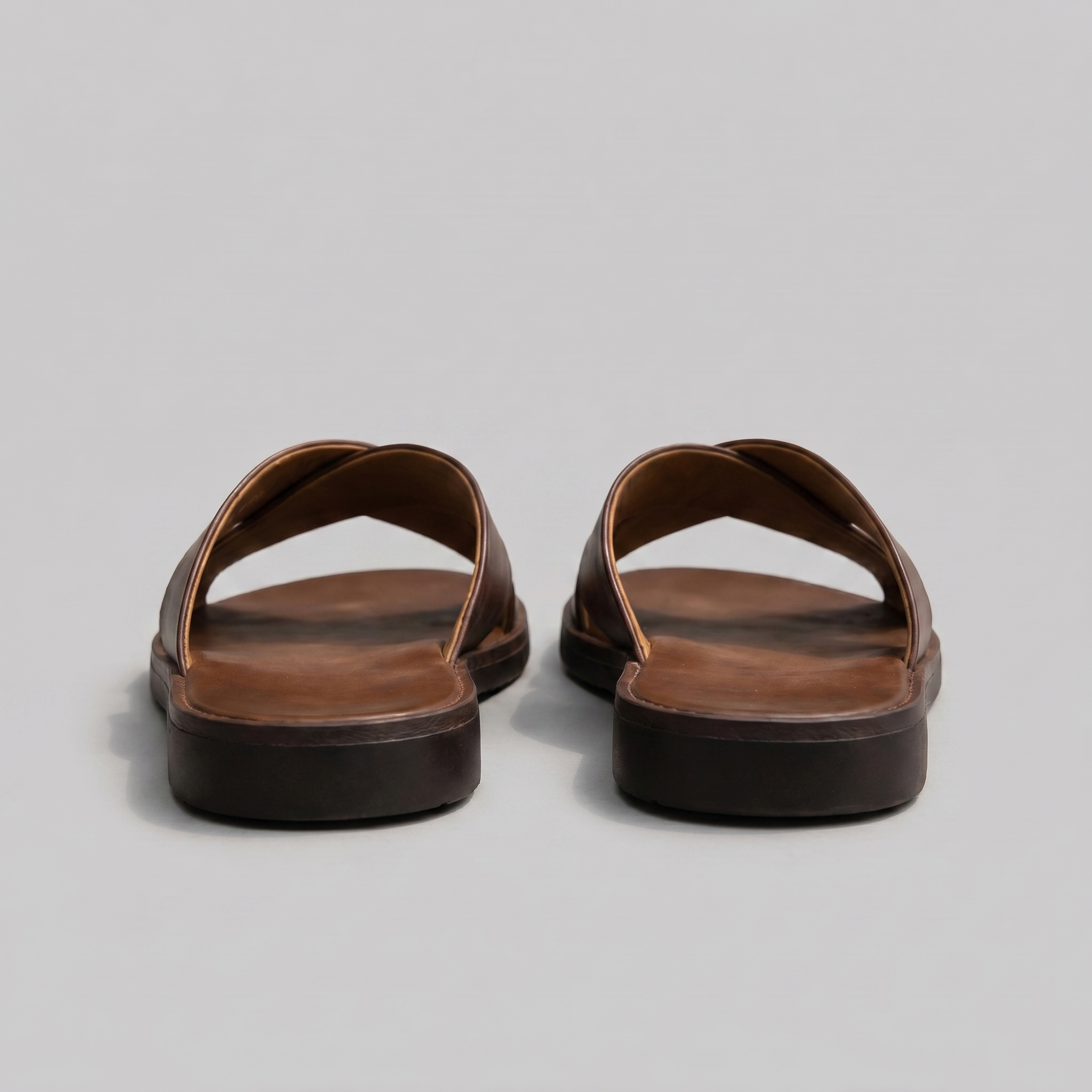 Men's Slide Sandals with Cross Strap Design