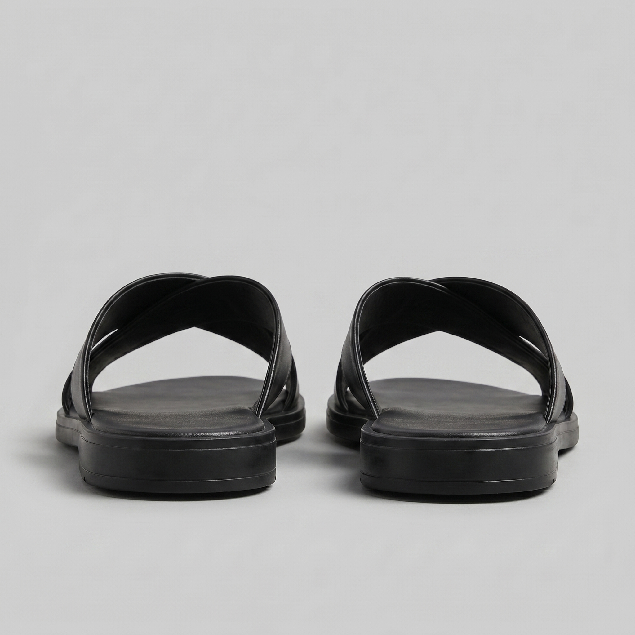 Men's Slide Sandals with Cross Strap Design