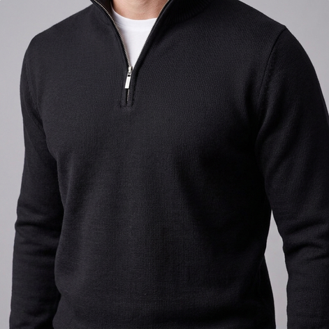 Men's Slim Fit Half-Zip Knit Sweater